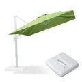 PURPLE LEAF Outdoor Patio Umbrella with Base, Best White Cantilever Umbrellas