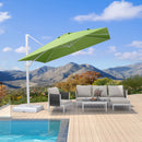 PURPLE LEAF Outdoor Patio Umbrella with Base, Best White Cantilever Umbrellas