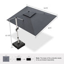 Clearance - PURPLE LEAF OPEN BOX Premium Patio Umbrella Classic SUNBRELLA Cantilever Umbrellas