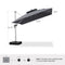 PURPLE LEAF Premium Patio Umbrella Classic SUNBRELLA Cantilever Umbrellas