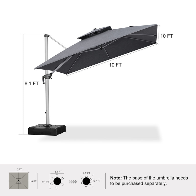 PURPLE LEAF Premium Patio Umbrella Classic SUNBRELLA Cantilever Umbrellas