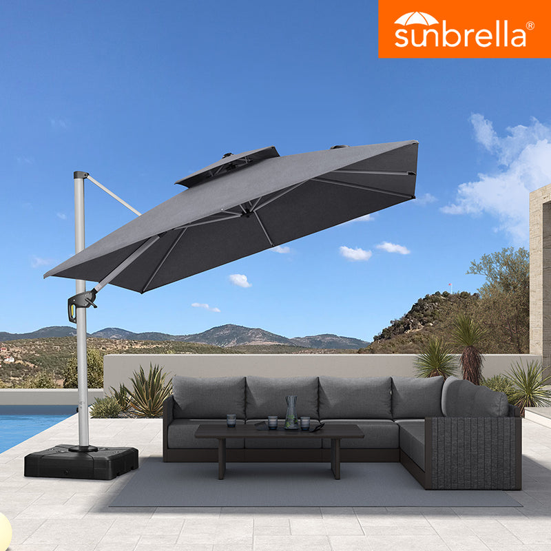 PURPLE LEAF Premium Patio Umbrella Classic SUNBRELLA Cantilever Umbrellas