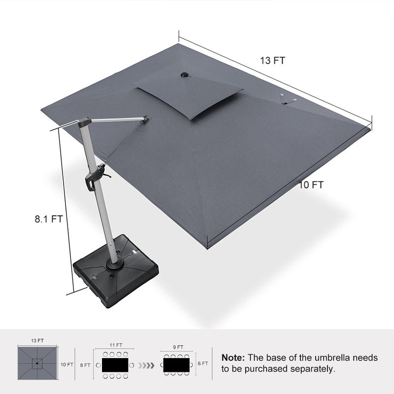 PURPLE LEAF Premium Patio Umbrella Classic SUNBRELLA Cantilever Umbrellas