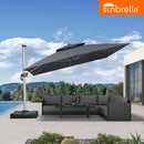 Clearance - PURPLE LEAF OPEN BOX Premium Patio Umbrella Classic SUNBRELLA Cantilever Umbrellas