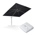 PURPLE LEAF Outdoor Patio Umbrella with Base, Best White Cantilever Umbrellas