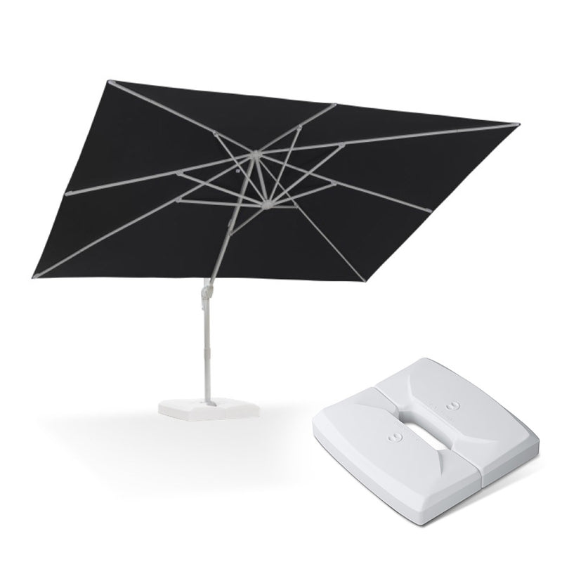 PURPLE LEAF Outdoor Patio Umbrella with Base, Best White Cantilever Umbrellas