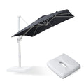 PURPLE LEAF Outdoor Patio Umbrella with Base, Best White Cantilever Umbrellas
