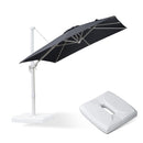 PURPLE LEAF Outdoor Patio Umbrella with Base, Best White Cantilever Umbrellas