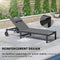 PURPLE LEAF Patio Tanning Chaise Lounge Chair Set with Face Down Hole - Purple Leaf Garden
