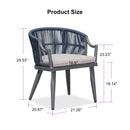 PURPLE LEAF Outdoor Dining Chairs Set of 2 Modern Furniture Chairs with Comfortable Cushions and Aluminum Frame for Outdoor, Indoor, or Kitchen