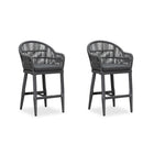 PURPLE LEAF Patio Chairs, 2 Set Outdoor Bar Stools Modern Counter Height Bar, Cushions Included - Purple Leaf Garden