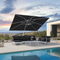 PURPLE LEAF Outdoor Patio Umbrella with Base, Best White Cantilever Umbrellas