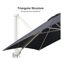 PURPLE LEAF Outdoor Patio Umbrella with Base, Best White Cantilever Umbrellas