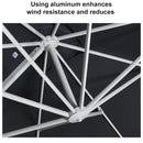 PURPLE LEAF Outdoor Patio Umbrella with Base, Best White Cantilever Umbrellas