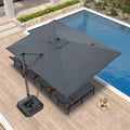 PURPLE LEAF Patio Outdoor Large Umbrella Square and Rectangular Cantilever Yard Sun Umbrellas