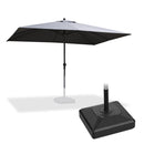 PURPLE LEAF Aluminum Patio Table Umbrella Heavy Duty Market Umbrella with Base