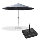 PURPLE LEAF Aluminum Patio Table Umbrella Heavy Duty Market Umbrella with Base