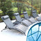 PURPLE LEAF Patio Chaise Lounge Set Outdoor Beach Pool Sunbathing Lawn Lounger Recliner Chair Outside Chairs with Side Table Included