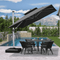 PURPLE LEAF Best Square Cantilever Pool Umbrella Outdoor Patio Sun Porch Umbrella