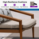 PURPLE LEAF Sicilia Classical Modular Outdoor Sectional with Oatmeal Greige Cushions Flexible Layout for Commercial Spaces