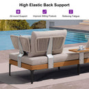 PURPLE LEAF Sicilia Classical Modular Outdoor Sectional with Oatmeal Greige Cushions Flexible Layout for Commercial Spaces