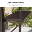 PURPLE LEAF Hardtop Grill Gazebo for Patio Bronze Permanent Metal Roof Outside Sun Shade Outdoor BBQ Canopy