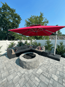 PURPLE LEAF Large Square Patio Cantilever Umbrella for Garden Pool Porch