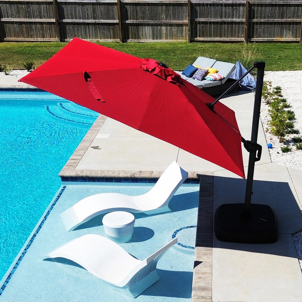 4 x 8 patio umbrella 8x8 Cantilever Patio Umbrella with Base