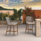 PURPLE LEAF Bar Stools Set of 2 Modern Rattan Bar Stools Counter Stools with Cushions for Outdoor Kitchen Island Stools