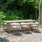 PURPLE LEAF Patio Dining Set Luxury Modern Conversation Set Aluminum Large Rectangle Dining Table and Chairs with Olefin Cushion Outdoor Furniture Set for Garden Porch Deck Backyard