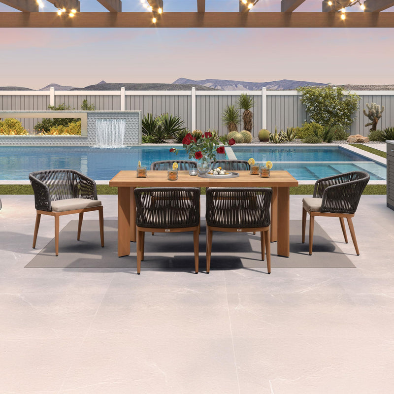 PURPLE LEAF 7/9/11 Pieces Patio Dining Set Cushions Wicker Outdoor Dining Table and Chairs