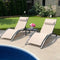 OPEN BOX I PURPLE LEAF Patio Chaise Lounge Set Outdoor Beach Pool Sunbathing Lawn Lounger Recliner Chair Outside Chairs with Side Table Included