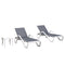 PURPLE LEAF Patio Lounger sun loungers with armrest, Chaise Lounge for beach, swimming pool, lawn, pool side