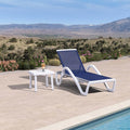 PURPLE LEAF Patio Lounger sun loungers with armrest, Chaise Lounge for beach, swimming pool, lawn, pool side