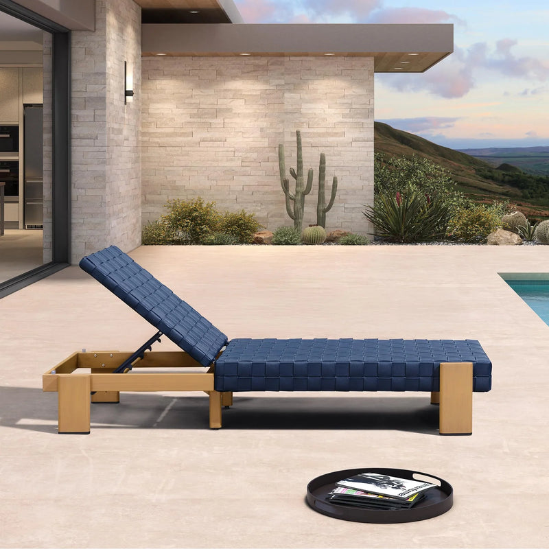 PURPLE LEAF Patio Lounge Chair Modern Outdoor Chaise Lounge 2 Piece with Adjustable Backrest Rattan Chaise Lounge Chairs for Pool Garden Backyard Beach