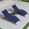 OPEN BOX I PURPLE LEAF Patio Chaise Lounge Set Outdoor Beach Pool Sunbathing Lawn Lounger Recliner Chair Outside Chairs with Side Table Included