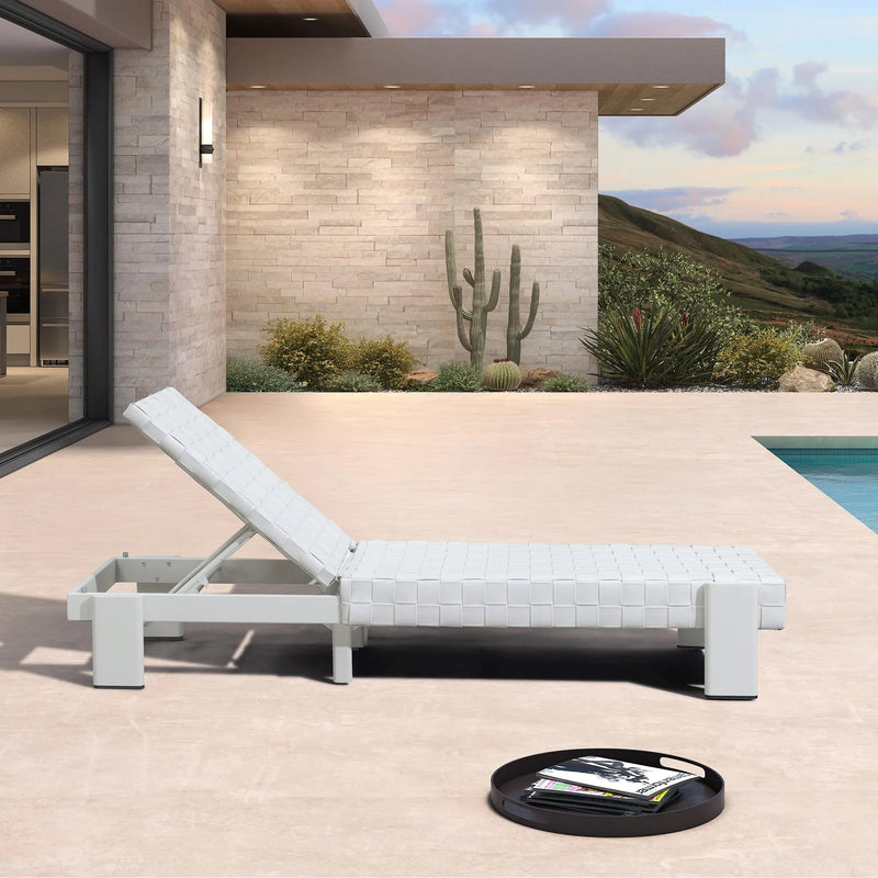 PURPLE LEAF Patio Lounge Chair Modern Outdoor Chaise Lounge 2 Piece with Adjustable Backrest Rattan Chaise Lounge Chairs for Pool Garden Backyard Beach