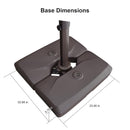 PURPLE LEAF Bronze Aluminum Frame Cantilever Umbrella Weighted Base ZY02XGTBS-75