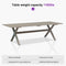 PURPLE LEAF Outdoor Dining Table Set All-Weather Aluminum with Wood Grain Table and Rope Woven Chairs Includes Backyard Patio Cushions