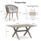 PURPLE LEAF Outdoor Dining Table Set All-Weather Aluminum with Wood Grain Table and Rope Woven Chairs Includes Backyard Patio Cushions