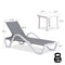 PURPLE LEAF Patio Lounger sun loungers with armrest, Chaise Lounge for beach, swimming pool, lawn, pool side