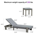 PURPLE LEAF Patio Lounge Chair Modern Outdoor Chaise Lounge 2 Piece with Adjustable Backrest Rattan Chaise Lounge Chairs for Pool Garden Backyard Beach