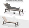 PURPLE LEAF Oversize Outdoor Chaise Lounge Set with Side Table, All Aluminum Frame with Wheels and Adjustable Backrest. Perfect for Patio Pool