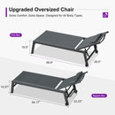 PURPLE LEAF Lounge Chair Set for Outside Aluminum Patio Recliner with Side Table and Pillow Beach Sunbathing Tanning Chairs Pool Chaise Lounger Outdoor