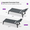 PURPLE LEAF Lounge Chair Set for Outside Aluminum Patio Recliner with Side Table and Pillow Beach Sunbathing Tanning Chairs Pool Chaise Lounger Outdoor