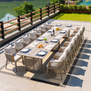 PURPLE LEAF Outdoor Dining Set for Family, Aluminum Outdoor Patio Table and Chairs Set with Olefin Cushions, Patio Furniture Set for Garden or Deck, Beige