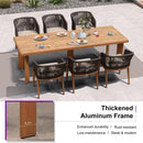 PURPLE LEAF 7/9/11 Pieces Patio Dining Set Cushions Wicker Outdoor Dining Table and Chairs