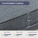 PURPLE LEAF 2 Pieces Patio Dining Chair Set All-Weather Wicker Dining Chair Aluminum Bistro Set with Cushions and Pillows for Garden Deck Kitchen