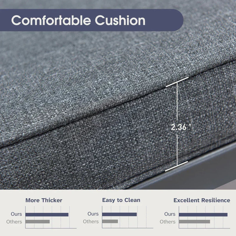 PURPLE LEAF 2 Pieces Patio Dining Chair Set All-Weather Wicker Dining Chair Aluminum Bistro Set with Cushions and Pillows for Garden Deck Kitchen