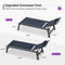 PURPLE LEAF Lounge Chair Set for Outside Aluminum Patio Recliner with Side Table and Pillow Beach Sunbathing Tanning Chairs Pool Chaise Lounger Outdoor